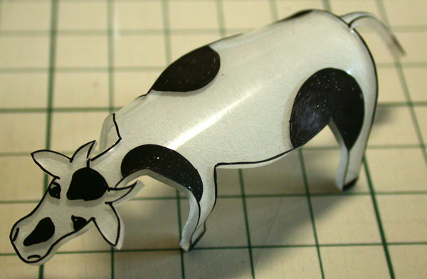 Vache en plastique